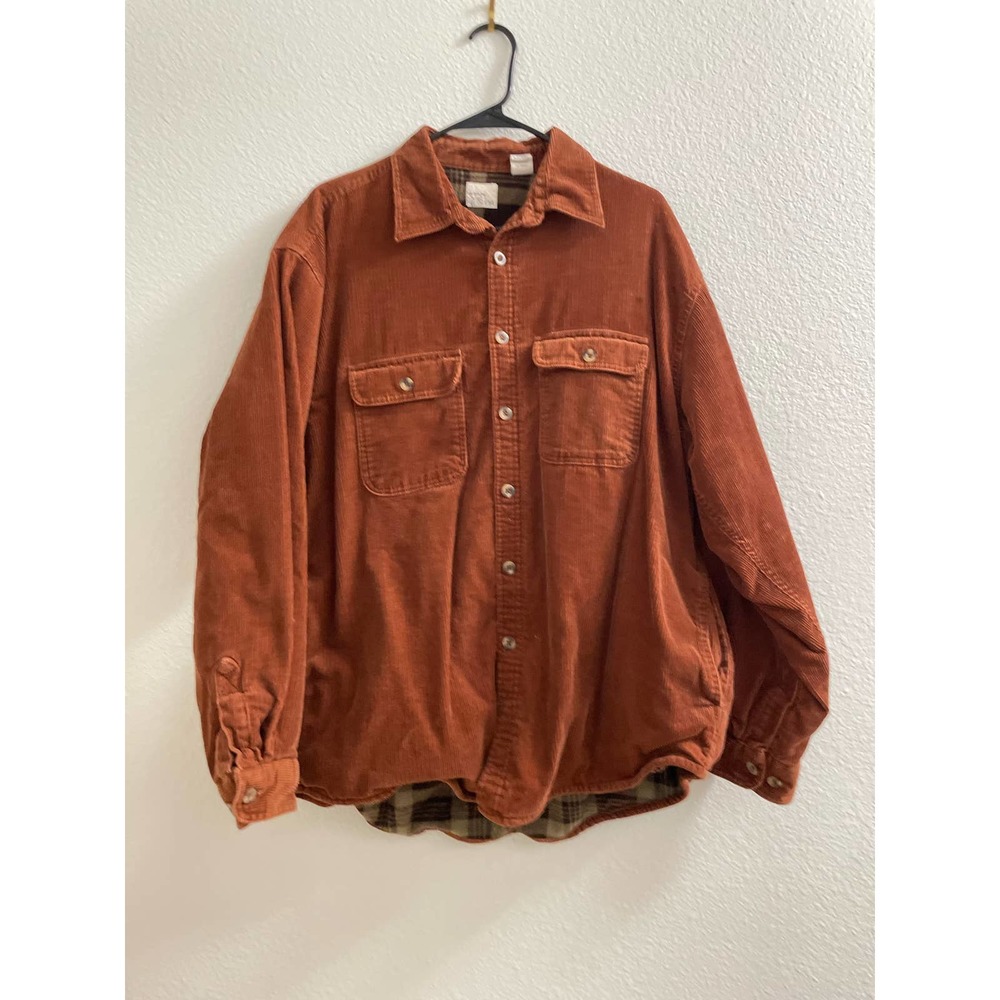 Arrow Corduroy Blanket Lined Button Up Heavy Coat Large Winter Quality Orange